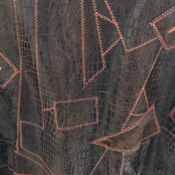 Brown knit & leather Elaris sweater - Picture 5 of 5